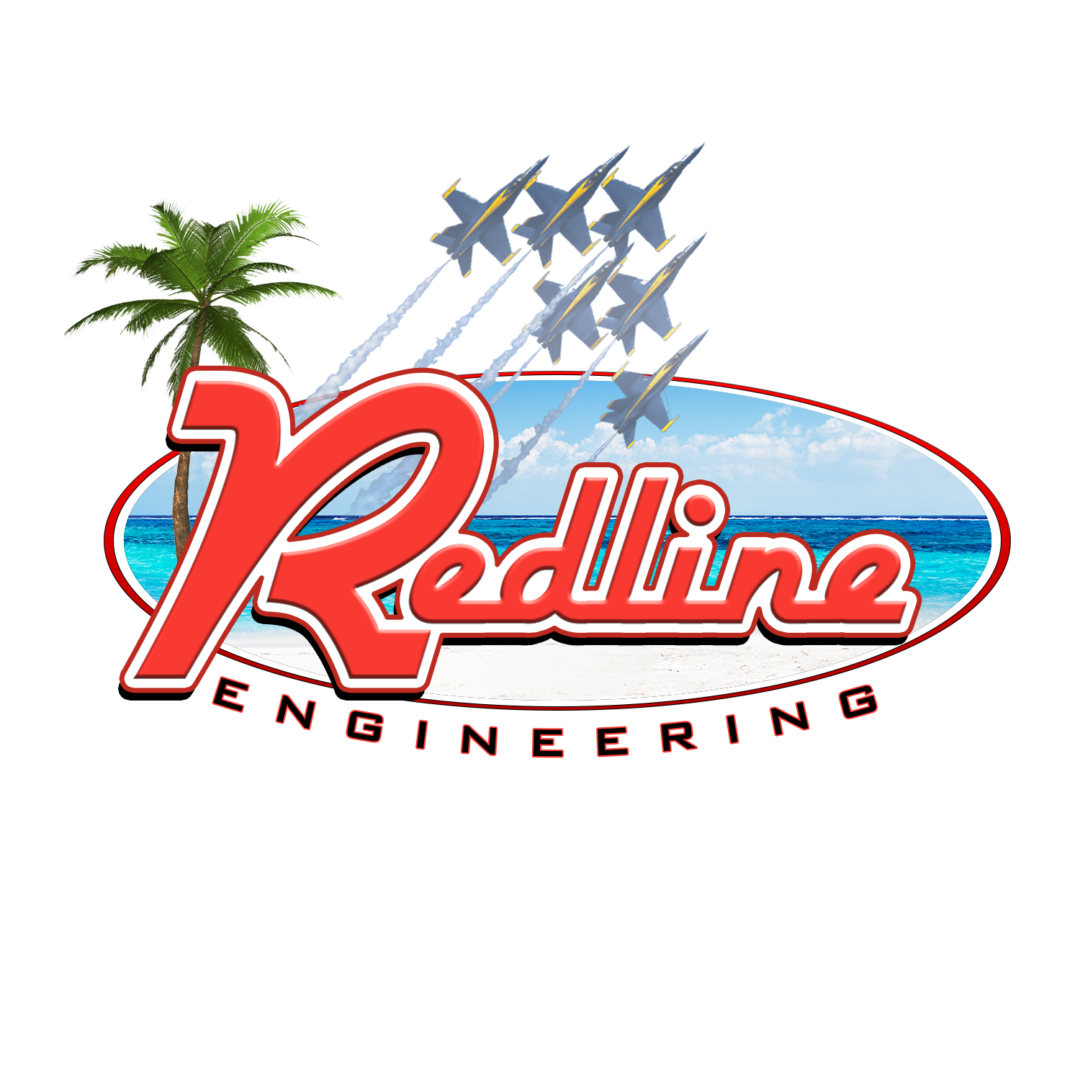 Display of logo of Redline Engineering